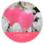 Just Photo with Text Valentine Circle Labels 2x2
